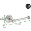imagemDesign Modern Metal Toilet Tissue Paper Roll Holder and Dispenser for Bathroom Storage  Wall Mount Holds and Dispenses One Roll Mounting Hardware Included  2 Pack  Satin