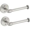 imagemDesign Modern Metal Toilet Tissue Paper Roll Holder and Dispenser for Bathroom Storage  Wall Mount Holds and Dispenses One Roll Mounting Hardware Included  2 Pack  Satin