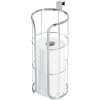 imagemDesign Modern Over The Tank Hanging Toilet Tissue Paper Roll Holder and Reserve for Bathroom Storage  Stores 3 Extra Rolls Holds JumboSized Rolls  Durable Metal Wire 2 Pack  Chrome