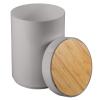 imagemDesign Plastic Round Trash Can Small Wastebasket  Garbage Bin Container with SwingClose Lid  Bathroom Garbage Basket  Holds Waste Recycling  13 Gallon  Basa Collection  BlackNaturalNaturalGray