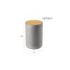 imagemDesign Plastic Round Trash Can Small Wastebasket  Garbage Bin Container with SwingClose Lid  Bathroom Garbage Basket  Holds Waste Recycling  13 Gallon  Basa Collection  BlackNaturalNaturalGray