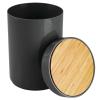 imagemDesign Plastic Round Trash Can Small Wastebasket  Garbage Bin Container with SwingClose Lid  Bathroom Garbage Basket  Holds Waste Recycling  13 Gallon  Basa Collection  BlackNaturalNaturalBlack
