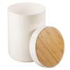 imagemDesign Plastic Round Trash Can Small Wastebasket  Garbage Bin Container with SwingClose Lid  Bathroom Garbage Basket  Holds Waste Recycling  13 Gallon  Basa Collection  BlackNaturalNaturalCream