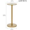 imagemDesign Side Table  Glass Top Nightstand for Bedrooms and Living Rooms  Living Room Table for Lamps and Other Dcor  ClearChromeSoft BrassGeo Soft Brass