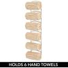 imagemDesign Steel Towel Holder for Bathroom Wall  Wall Mounted Organizer for Rolled Bath Towels  Six Level Wall Mount Towel Storage Rack  Bathroom Towel Organizer  Hyde Collection  Graphite GraySatin