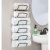 imagemDesign Steel Towel Holder for Bathroom Wall  Wall Mounted Organizer for Rolled Bath Towels  Six Level Wall Mount Towel Storage Rack  Bathroom Towel Organizer  Hyde Collection  Graphite GrayBlack