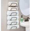 imagemDesign Steel Towel Holder for Bathroom Wall  Wall Mounted Organizer for Rolled Bath Towels  Six Level Wall Mount Towel Storage Rack  Bathroom Towel Organizer  Hyde Collection  Graphite GrayBronze