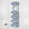 imagemDesign Steel Towel Holder for Bathroom Wall  Wall Mounted Organizer for Rolled Bath Towels  Six Level Wall Mount Towel Storage Rack  Bathroom Towel Organizer  Hyde Collection  Graphite GrayGraphite Gray