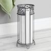 imagemDesign Toilet Roll Dispenser  Stylish Bathroom Paper Holder for Extra Storage  Freestanding Toilet Paper Holder with Room for 3 Rolls  GraphiteGraphite