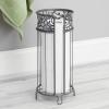 imagemDesign Toilet Roll Dispenser  Stylish Bathroom Paper Holder for Extra Storage  Freestanding Toilet Paper Holder with Room for 3 Rolls  GraphiteGraphite