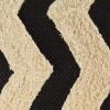 imagemDesign Tufted Bohemian Ottoman Pouf Seat  Modern Square Cube Poof Floor Chair for Living Room Bedroom Office Playroom and Nursery  Chevron  BlackWhite
