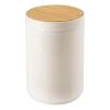 imagemDesign Plastic Round Trash Can Small Wastebasket  Garbage Bin Container with SwingClose Lid  Bathroom Garbage Basket  Holds Waste Recycling  13 Gallon  Basa Collection  BlackNaturalNaturalCream