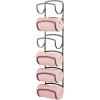 imagemDesign Steel Towel Holder for Bathroom Wall  Wall Mounted Organizer for Rolled Bath Towels  Six Level Wall Mount Towel Storage Rack  Bathroom Towel Organizer  Hyde Collection  Graphite GrayBlack