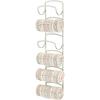 imagemDesign Steel Towel Holder for Bathroom Wall  Wall Mounted Organizer for Rolled Bath Towels  Six Level Wall Mount Towel Storage Rack  Bathroom Towel Organizer  Hyde Collection  Graphite GraySatin
