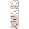 imagemDesign Steel Towel Holder for Bathroom Wall  Wall Mounted Organizer for Rolled Bath Towels  Six Level Wall Mount Towel Storage Rack  Bathroom Towel Organizer  Hyde Collection  Graphite GrayBronze