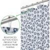 imagemDesign Decorative Cheetah Print  Easy Care Fabric Shower Curtain with Reinforced Buttonholes for Bathroom Showers Stalls and Bathtubs Machine Washable  72quot x 72quot  Gray