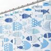 imagemDesign Decorative Fish Print  Easy Care Fabric Shower Curtain with Reinforced Buttonholes for Bathroom Showers Stalls and Bathtubs Machine Washable  72quot x 72quot  Blue MultiBlue Multi