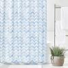 imagemDesign Decorative Fish Print  Easy Care Fabric Shower Curtain with Reinforced Buttonholes for Bathroom Showers Stalls and Bathtubs Machine Washable  72quot x 72quot  Blue MultiMulti Color