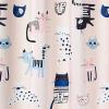 imagemDesign Fabric Shower Curtain 72quot x 72quot Machine Washable Quality Reinforced Buttonholes for Bathroom Guest Bath Stalls Tubs  Kitties Design  Pink