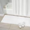 imagemDesign Large Modern Bath Mat Runner  NonSkid Bathroom Runner Rug  Long Bath Mat  Oversized Machine Washable Bathroom Floor Carpet Rug  Extra Long Bathroom Rug  Hydra Collection White