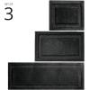 imagemDesign Microfiber Bath Mat Set  3 Piece Bathroom Rugs  NonSlip Floor Mats for After Bath Shower  Water Absorbent Machine Washable Bathroom Carpet Rugs  Hydra Collection  Set of 3 Black