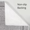 imagemDesign Microfiber Bath Mat Set  3 Piece Bathroom Rugs  NonSlip Floor Mats for After Bath Shower  Water Absorbent Machine Washable Bathroom Carpet Rugs  Hydra Collection  Set of 3 Gray
