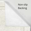 imagemDesign Microfiber Bath Mat Set  3 Piece Bathroom Rugs  NonSlip Floor Mats for After Bath Shower  Water Absorbent Machine Washable Bathroom Carpet Rugs  Hydra Collection  Set of 3 Ivory