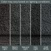 imagemDesign Microfiber Bath Mat Set  3 Piece Bathroom Rugs  NonSlip Floor Mats for After Bath Shower  Water Absorbent Machine Washable Bathroom Carpet Rugs  Hydra Collection  Set of 3 Black