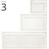 imagemDesign Microfiber Bath Mat Set  3 Piece Bathroom Rugs  NonSlip Floor Mats for After Bath Shower  Water Absorbent Machine Washable Bathroom Carpet Rugs  Hydra Collection  Set of 3 Ivory