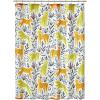 imagemDesign Fabric Shower Curtain 72quot x 72quot Machine Washable Quality Reinforced Buttonholes for Bathroom Guest Bath Stalls Tubs  Leopards Design  YellowOrange