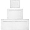 imagemDesign Microfiber Bath Mat Set  3 Piece Bathroom Rugs  NonSlip Floor Mats for After Bath Shower  Water Absorbent Machine Washable Bathroom Carpet Rugs  Hydra Collection Set of 3 Bright White