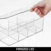 imagemDesign Hair Care and Accessories Storage Organizer Box for Bathroom Vanity to Hold Clips Hot Rollers Headbands Elastics Bobby Pins  8 Sections Clear