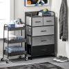 imagemDesign Metal 3Tier Rolling Utility Storage Carts  Organizer Trolley for Bathroom Kitchen Laundry Office and Kids Rooms  Heavy Duty Caddy with 4 Caster Wheels  Matte Black