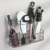 imagemDesign Metal Wire CabinetWall Mount Hair Care ampamp Styling Tool Organizer  Bathroom Storage Basket for Hair Dryer Flat Iron Curling Wand Hair Straightener Brushes  Holds Hot Tools  Graphite GrayGraphite Gray