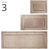 imagemDesign Microfiber Bath Mat Set  3 Piece Bathroom Rugs  NonSlip Floor Mats for After Bath Shower  Water Absorbent Machine Washable Bathroom Carpet Rugs  Hydra Collection  Set of 3 LinenTan