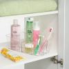 imagemDesign Plastic Divided Shower Organizer Basket Caddy Tote with Handle  Storage for Bathroom or Dorm  Holds Hand Soap Shampoo Sponges Scrubs and Body Wash  Lumiere Collection  Clear