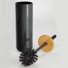 imagemDesign Plastic Freestanding Toilet Brush and Holder  Compact Toilet Brush for The Bathroom  Modern Sturdy Toilet Accessory  BlackWood Colour