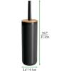 imagemDesign Plastic Freestanding Toilet Brush and Holder  Compact Toilet Brush for The Bathroom  Modern Sturdy Toilet Accessory  BlackWood Colour