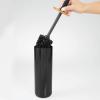 imagemDesign Plastic Freestanding Toilet Brush and Holder  Compact Toilet Brush for The Bathroom  Modern Sturdy Toilet Accessory  BlackWood Colour