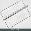 imagemDesign Plastic Shower Caddy Storage Organizer Utility Tote Divided Basket Bin  Metal Handle for Bathroom Dorm Kitchen Holds Soap Shampoo Conditioner  Aura Collection  ClearChrome