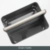 imagemDesign Plastic Shower Caddy Storage Organizer Utility Tote Divided Basket Bin  Metal Handle for Bathroom Dorm Kitchen Holds Soap Shampoo Conditioner  Aura Collection  Dark GrayMatte Satin