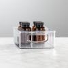 imagemDesign Plastic Storage Organizer Shallow Container Bin with Handles for Bathroom Kitchen Cabinet Pantry Home Organization  Holds Vitamins Supplements Makeup  Ligne Collection  4 Pack  Clear