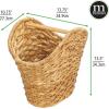 imagemDesign Rustic Farmhouse Water Hyacinth Toilet Paper HolderDispenser Basket with Dowel Rod  Storage Organizer for Master or Guest Bathroom Organization  Holds 5 Rolls of Toilet Paper  NaturalTan