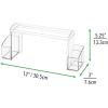 imagemDesign Small 2Tier Plastic HighRise Bathroom Cabinet Organizer  Vitamin Bottle Medicine Makeup Storage Shelf for Sink Counter and Vanity  Perfect for Hair Product Organization  2 Pack Clear
