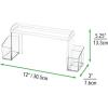 imagemDesign Small 2Tier Plastic Medicine Cabinet HighRise Storage Organizer  for Vitamins Medical Supplies Makeup Door Shelf Organization  Clear