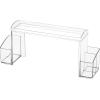 imagemDesign Small 2Tier Plastic Medicine Cabinet HighRise Storage Organizer  for Vitamins Medical Supplies Makeup Door Shelf Organization  Clear