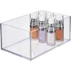 imagemDesign Small Bathroom Storage Organizer Bin for Soap Body Wash Shampoo Lotion Conditioner Hand Towels Hair Accessories Body Spray Mouthwash  Prism Collection  6 Pack  Clear