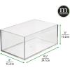 imagemDesign Small Bathroom Storage Organizer Bin for Soap Body Wash Shampoo Lotion Conditioner Hand Towels Hair Accessories Body Spray Mouthwash  Prism Collection  6 Pack  Clear