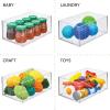 imagemDesign Small Bathroom Storage Organizer Bin for Soap Body Wash Shampoo Lotion Conditioner Hand Towels Hair Accessories Body Spray Mouthwash  Prism Collection  6 Pack  Clear