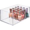 imagemDesign Small Bathroom Storage Organizer Bin for Soap Body Wash Shampoo Lotion Conditioner Hand Towels Hair Accessories Body Spray Mouthwash  Prism Collection  6 Pack  Clear